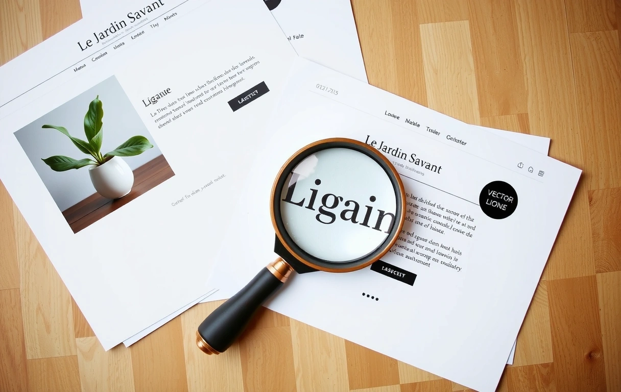 Composition plate des captures d'écran du projet Le Jardin Savant